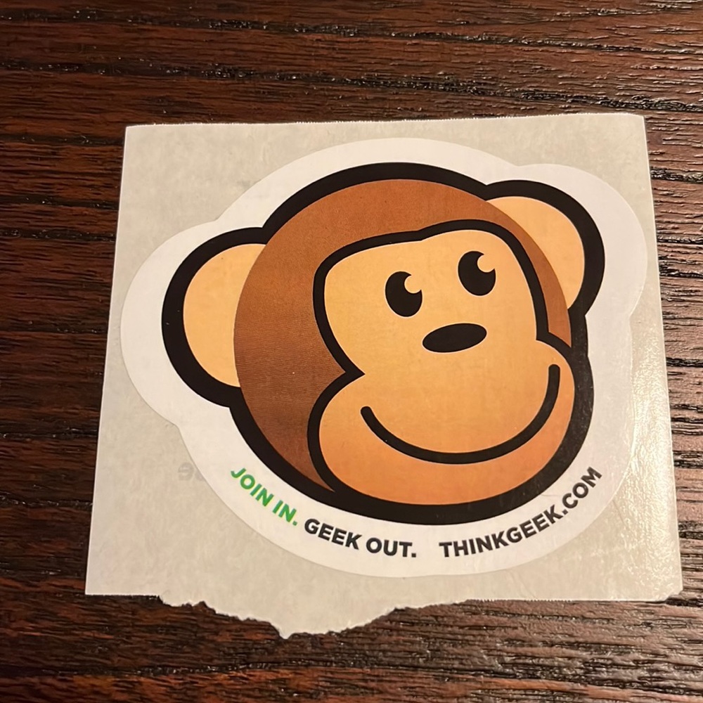 $1 Add-On New Sticker Monkey Think Geek Collectible Nerd Lifestyle Animal
